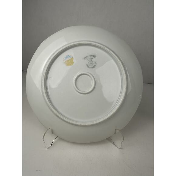 Royal Rudolstadt Prussia Hand Painted Plate Roses Gold rimmed 8.5" - Picture 9 of 9